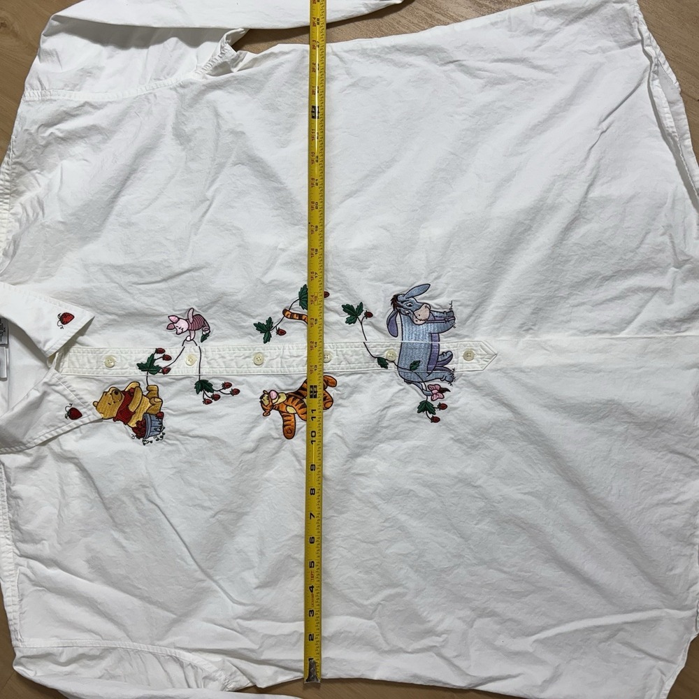 Vintage Disney Catalog Pooh And Friends Woman 3X Button Up White Long Sleeve - Picture 10 of 15